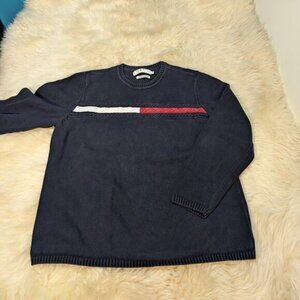 Vintage Tommy Hilfiger Navy Blue Crewneck Sweater Women Size 2XL